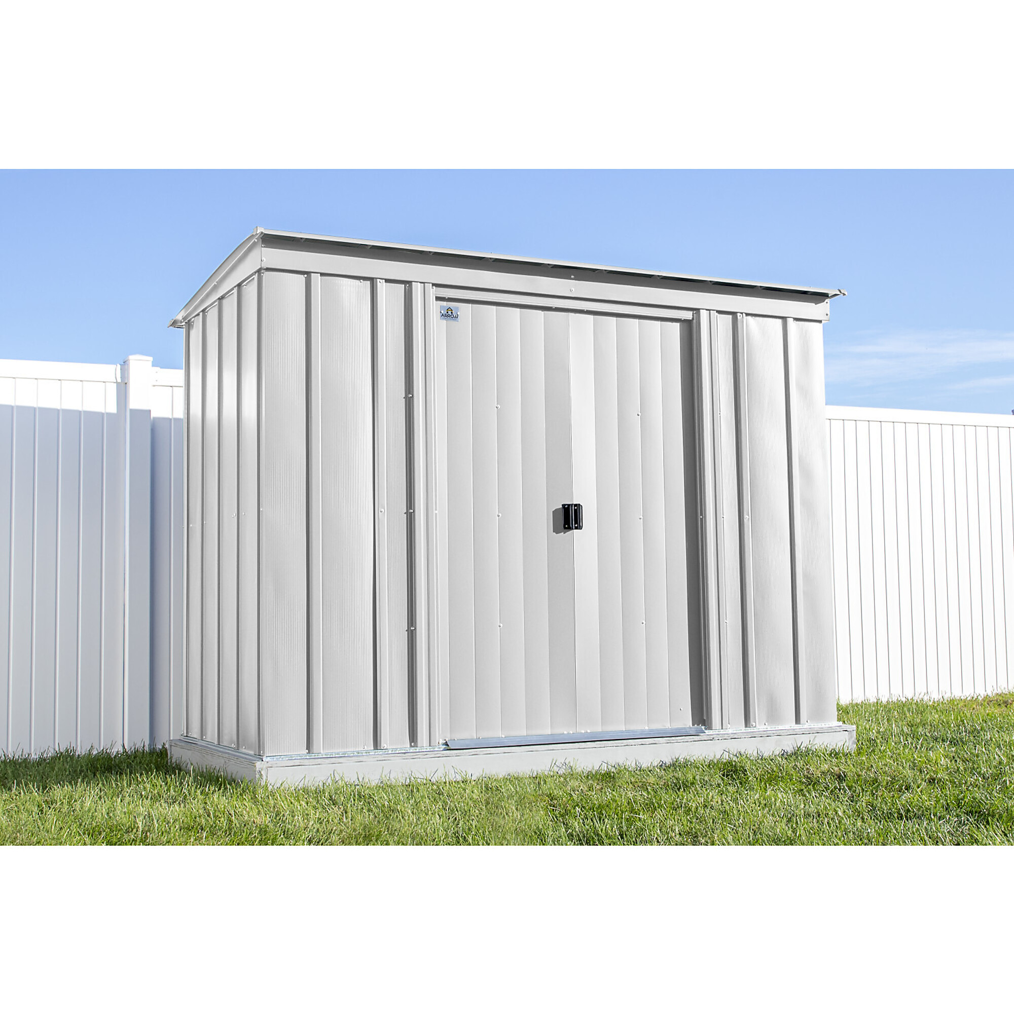 Classic Steel Storage Shed, 8X4, Flute Grey